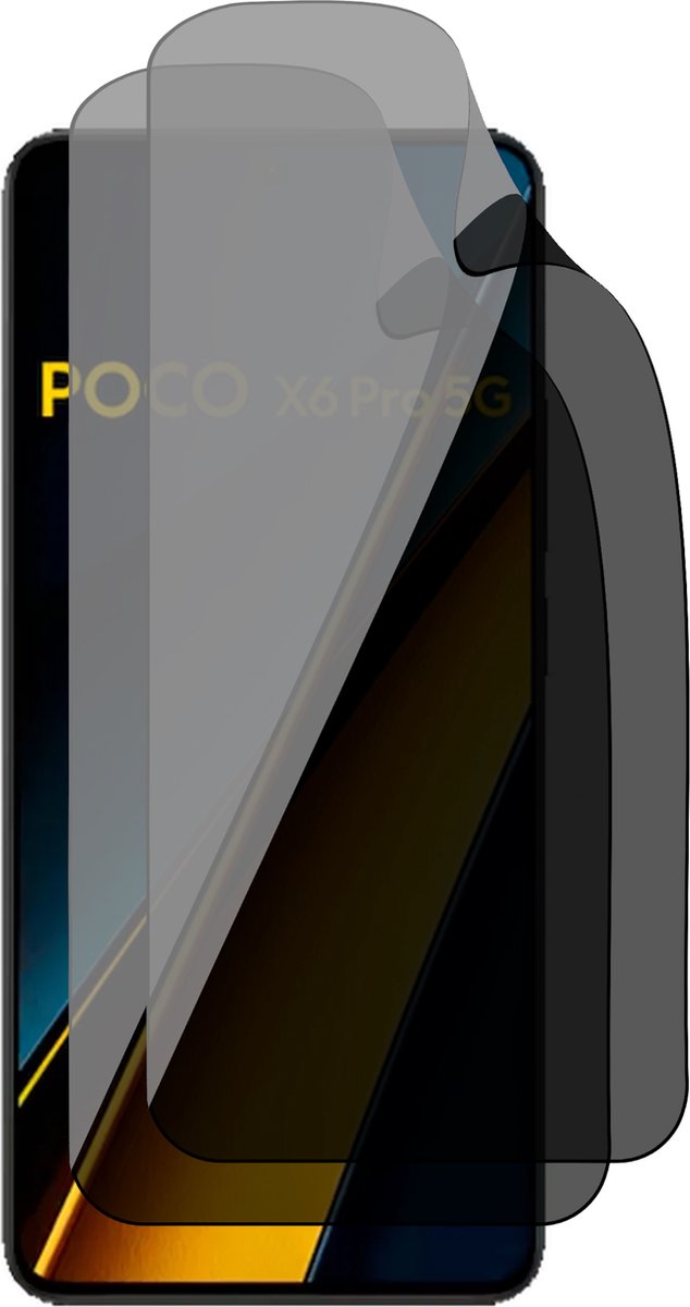 Privacy Screenprotector geschikt voor Xiaomi Poco X6 Pro - 2x FlexGuard Screen Protector