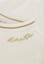 Like FLO Metallic Jersey Ruffle Rib Tee Tops & T-shirts Meisjes - Shirt - Gebroken wit - Maat 104