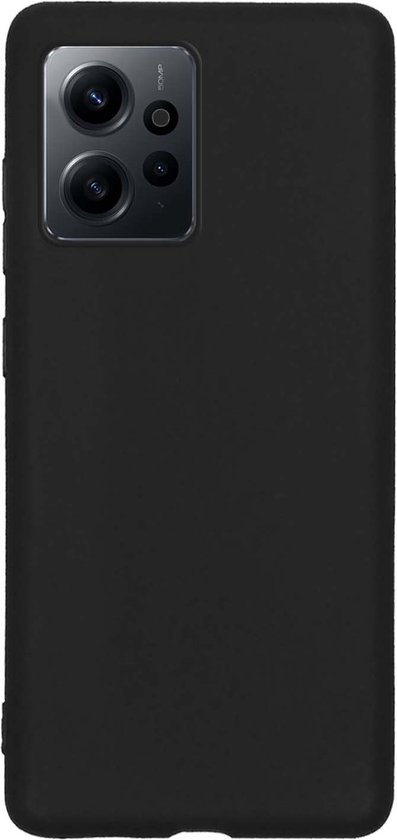 Coque pour Xiaomi Redmi Note 12 5G - Coque en Siliconen avec film protecteur d'écran - Coque pour Xiaomi Redmi Note 12 5G - Zwart