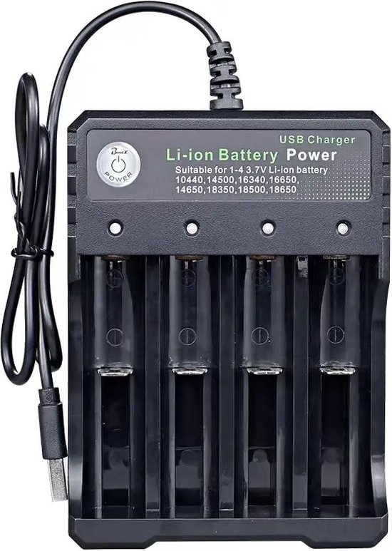 Batterie everActive 18650 3.7V Li-ion 2600mAh micro USB avec BOÎTE de Batterie everActive 18650 3.7V Li-ion 2600mAh micro USB avec BOÎTE de