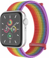 iMoshion Nylon⁺ bandje voor de Apple Watch Series 1 / 2 / 3 / 4 / 5 / 6 / 7 / 8 / 9 / SE - 38 / 40 / 41 mm - Rainbow