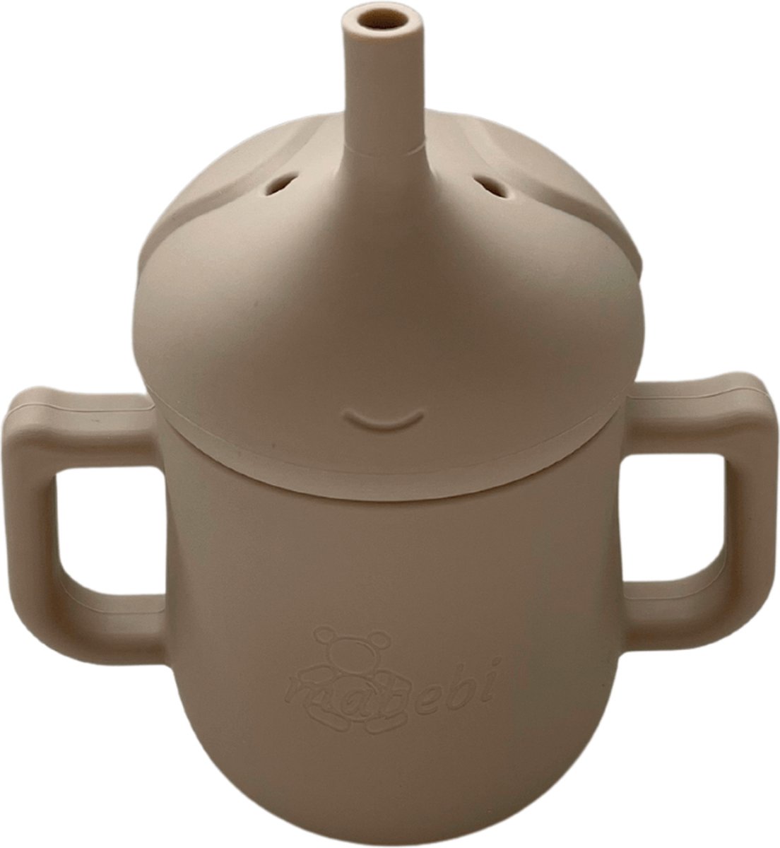 Goedkoopste Mabebi - Drinkbeker met rietje - Oefenbeker - Trainingsbeker - Drinkbeker met handvaten - Drinkbeker olifant - Beige
