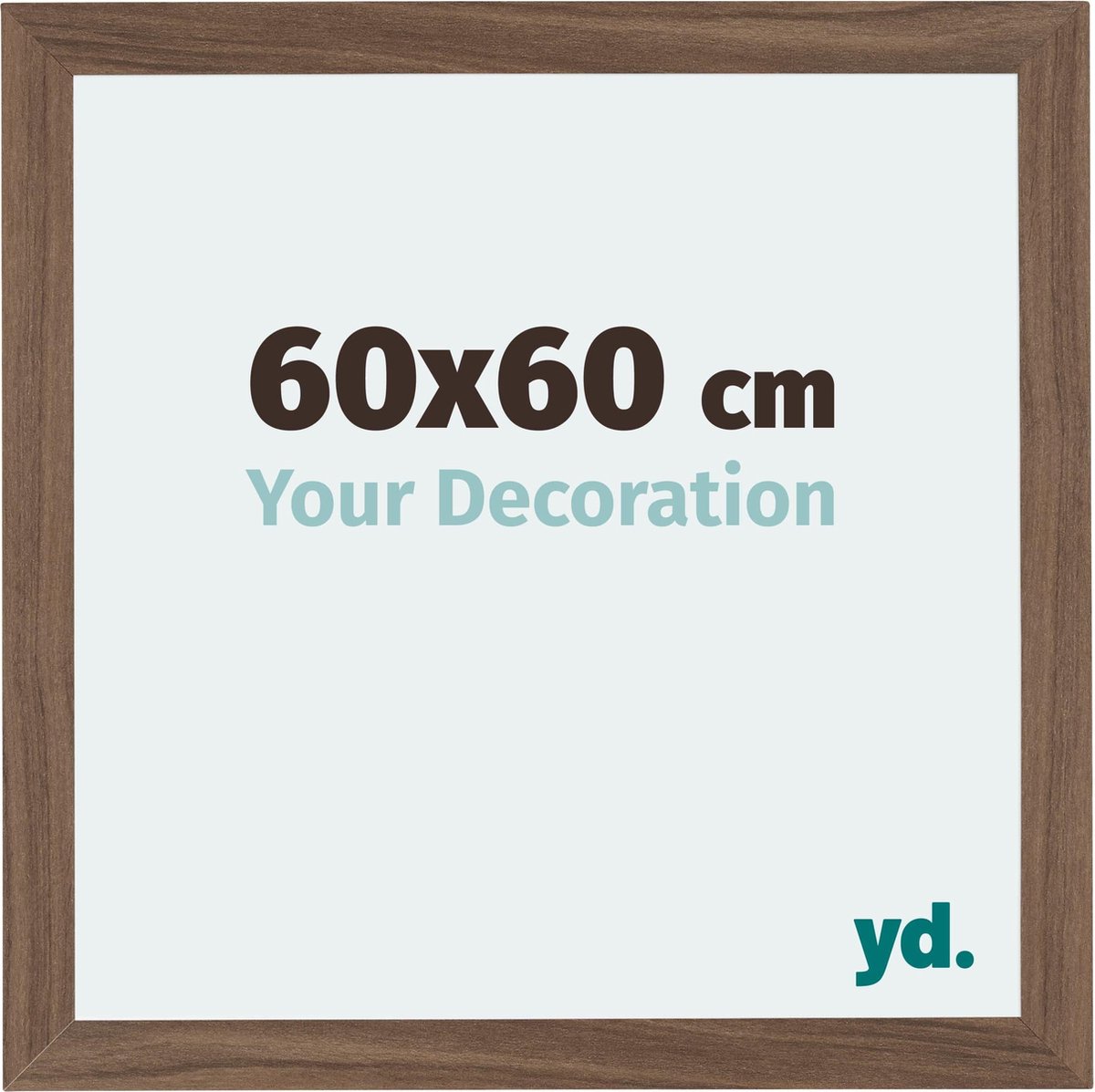 Your Decoration - Fotolijst 60x60 cm - MDF - Walnoot Donker - Mura