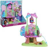 Gabby's Dollhouse Coffret de jeu Cabane transformable avec lumières, 2 figurines, 5 accessoires, 1 boîte surprise, 3 meubles, jouets pour enfants à partir de 3 ans