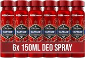 Old Spice Deodorant - Captain - Spray - 6x 150 ml - Voordeelverpakking