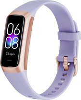 Tijdspeeltgeenrol - Activity tracker Amoled - Stappenteller - Hartslagmeter - Bloeddrukmeter - Waterdicht - smartwatch - Fitness - 2023 model - Lila blauw