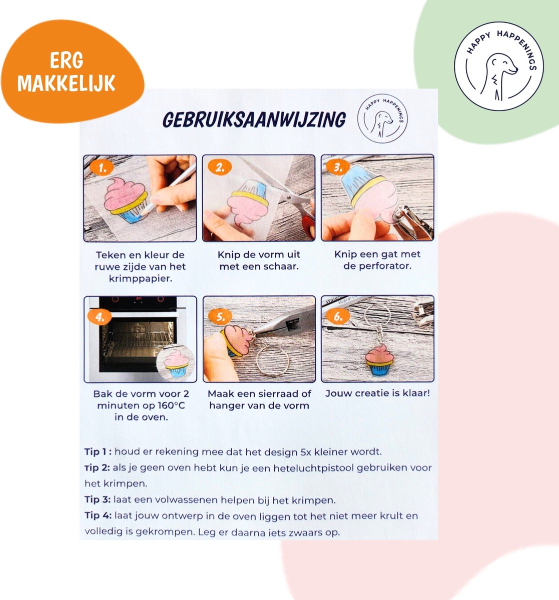 Krimpfolie - 203 Stuks - Krimpie Dinkie - Sleutelhangers Maken - Kleurpotloden - Knutselen - Sieraden Maken — afbeelding 2