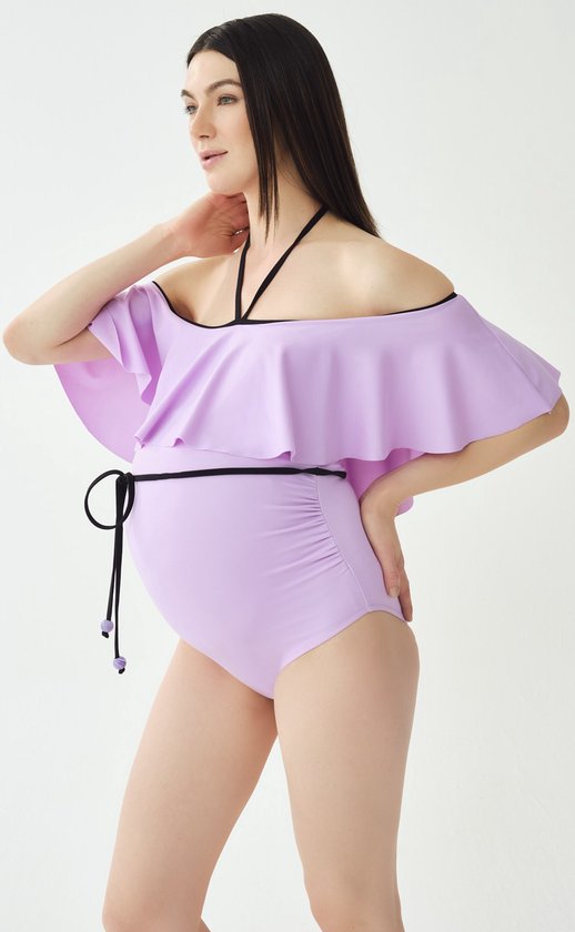 Dagi Lilac Flounce strapless badmode voor dames