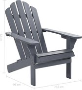 Tuinstoel Grijs Hout / Tuin stoelen / Ligstoel Tuin verstelbaar / Buiten stoelen / Balkon stoelen / Relax stoelen