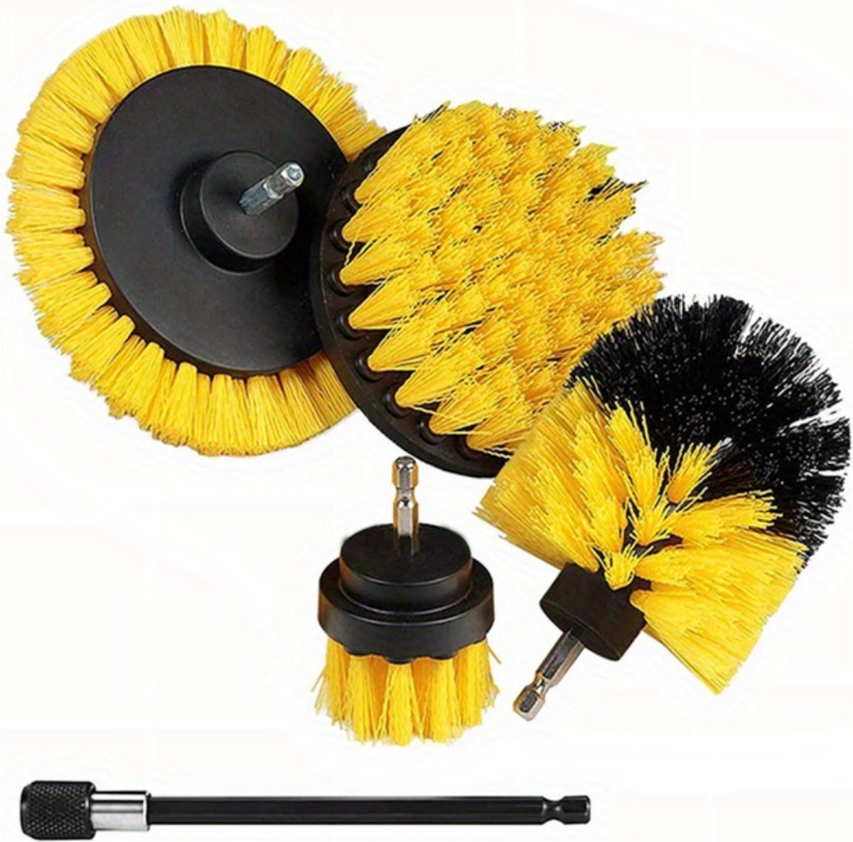 Goedkoopste Nivard Borstelset Voor Boormachine - Boormachine Borstelset - Boorborstel - Reinigingsborstel Boormachine - 8-Delig