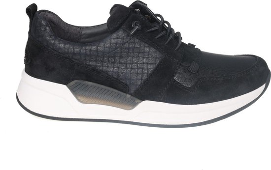 Gabor rollingsoft sensitive 96.955.87 - dames rollende wandelsneaker - zwart - (EU) (UK)