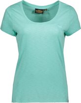 Superdry T-shirt Scoop Neck Tee W1011381a Dus Fluro Mint Dames Maat - XL