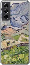 Telefoonhoesje Geschikt voor Samsung Galaxy S21 FE hoesje - De Alpen - Vincent van Gogh - Siliconen Telefoonhoesje Telefoonhoesje