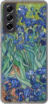 Geschikt voor Samsung Galaxy S21 FE hoesje - Irissen - Vincent van Gogh - Siliconen Telefoonhoesje