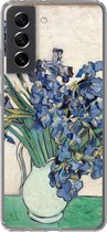 Telefoonhoesje Geschikt voor Samsung Galaxy S21 FE hoesje - Stilleven van irissen - Vincent van Gogh - Siliconen Telefoonhoesje Telefoonhoesje