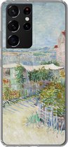 Geschikt voor Samsung Galaxy S21 Ultra hoesje - Montmartre: achter le Moulin de la Galette - Vincent van Gogh - Siliconen Telefoonhoesje
