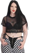 Banned - Drama Queen Crop top - XL - Zwart