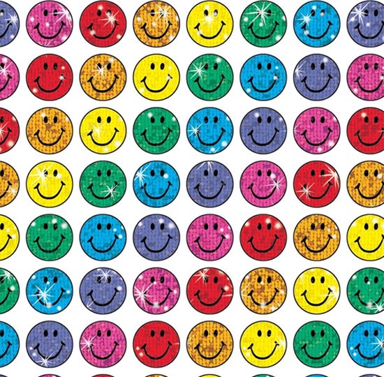 Ronde sticker Smiley assorti 10 stuks | Essie's stickers | Postcards