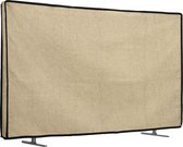 kwmobile stoffen beschermhoes voor TV - geschikt voor 55" TV - Afdekhoes van linnen - In beige