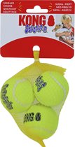 Kong Air Squacker Balle de Tennis - Jouet pour Chien - Jaune - S - Ø5 cm