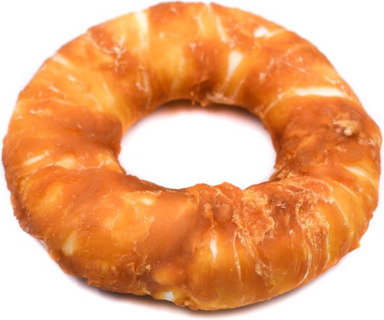 Kauwring Kip 12cm (1 Stuk) - Hondensnacks - Kauwsnacks - Hondenbot - Donut - Kip - Gedroogd