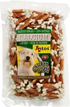 ANTOS - Kip/Calcium Kluifjes Voordeelverpakking 1 KG Hondensnacks - Kauwsnacks - Hondenbot - Gedroogd - 1000gr