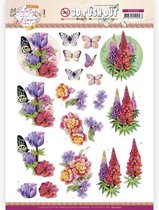 3D Push Out - Jeanine's Art - Perfect Butterfly Flowers - Anemone