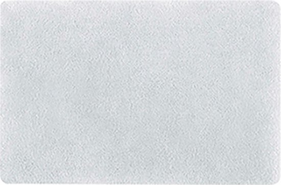 Spirella badkamer vloer kleedje/badmat tapijt - Supersoft - hoogpolig luxe uitvoering - wit - 50 x 80 cm - Microfiber - Anti slip - Sneldrogend