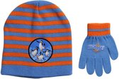 Penguins of Madagascar Winterset Muts en Handschoenen Acryl Blauw 2-delig One-size Perfect Cadeau