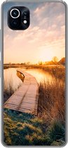 Geschikt voor Xiaomi Mi 11 hoesje - Zonsondergang in de Nederlandse polder - Siliconen Telefoonhoesje