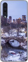 Samsung Galaxy A50 hoesje - New York - Central Park - Winter - Siliconen Telefoonhoesje
