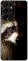 Coque Samsung Galaxy S21 Ultra - Raton laveur - Animaux sauvages - Zwart - Coque de téléphone en Siliconen