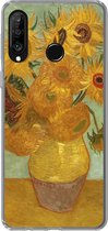 Geschikt voor Huawei P30 Lite hoesje - Zonnebloemen - Vincent van Gogh - Siliconen Telefoonhoesje