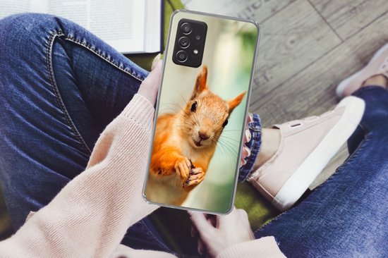 Coque Samsung Galaxy A33 5G - Écureuil - Drôle - Noix - Enfants - Garçons - Filles - Enfant - Coque de téléphone en Siliconen