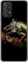 Geschikt voor Samsung Galaxy A33 5G hoesje - Dier - Tak - Zwart - Siliconen Telefoonhoesje