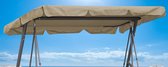 Schommelbank dakhoes 200 x 145 cm beige waterdicht | universeel vervangend dak tuinschommel 3-zits | UV 50 schommel dak vervanging overtrek