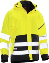 Jobman 1273 Hi-Vis Shell Jacket 65127341 - Geel/Zwart - XL