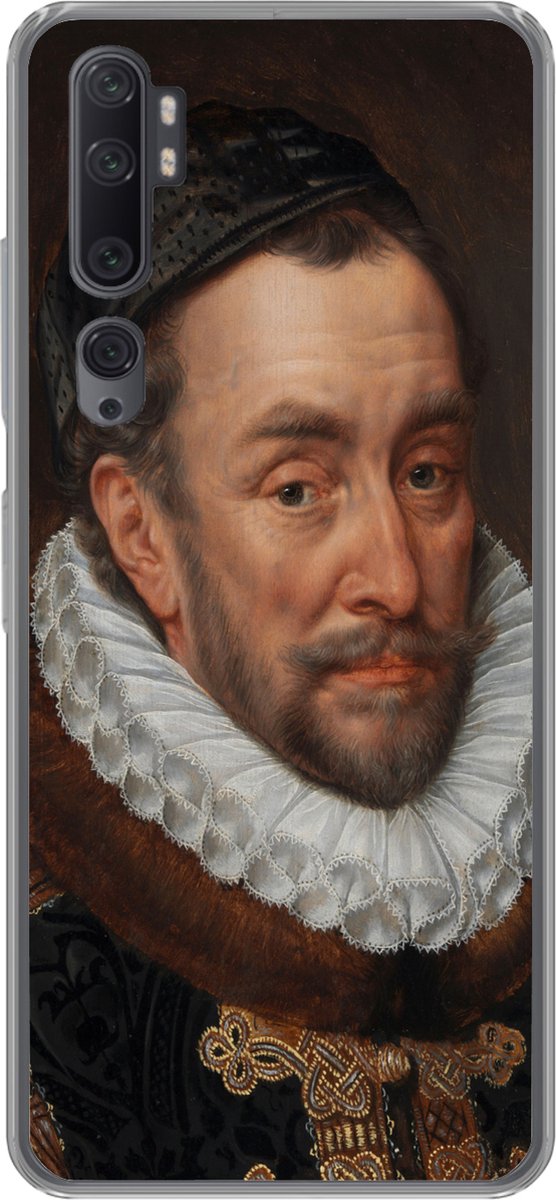 Telefoonhoesje Geschikt voor Xiaomi Mi Note 10 Pro hoesje - Willem van Oranje - Schilderij van Adriaen Thomasz. - Siliconen Telefoonhoesje Telefoonhoesje