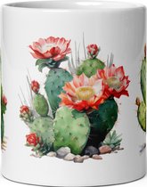 3 Cactus Planten - Koffie & Thee Mok 325 ml| koffiemok cadeau| | Theemok cadeau| Mok cadeau| Koffie Beker| Thee Beker| Koffie Kop| Thee Kop| Cactus Planten Mok| Cactus Mok| Planten Mok