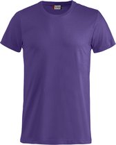Basic-T bodyfit T-shirt 145 gr/m2 helder lila 3xl