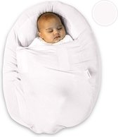Mimmti Sleepynest relaxhoes voor voedingskussen Ivory - voedingskussen hoes - sluitbare relaxhoes voor baby's - inbakerfunctie - voedingshoezen