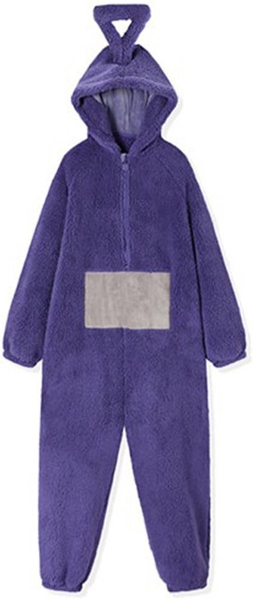 KrijgHonger® - TV BABY Onesie- Paars Verkleedkostuum Volwassenen - Maat XL (170-180cm) - Onesie Pyjama - Verkleed als teletubbie Tinky Winky - Carnavalskleding - Verkleedkleding - Teletubbie kostuum - Groepskostuum