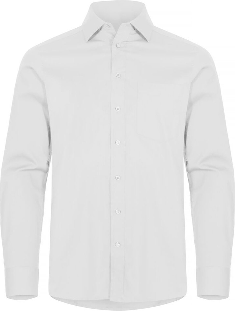 Clique Stretch Shirt L/S 027960 - Wit - M