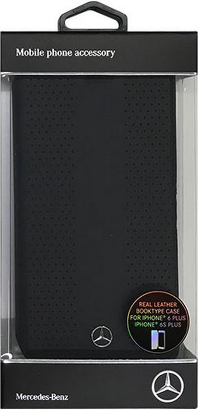 Mercedes-Benz Leather Book Case - Geschikt voor Apple iPhone 6/6S Plus (5.5") - Zwart
