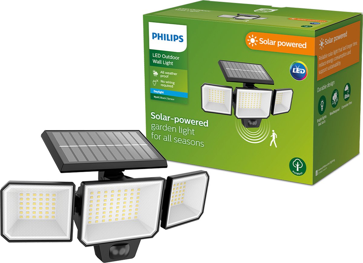 Philips Nysil solar straler - met sensor - 1000 lumen