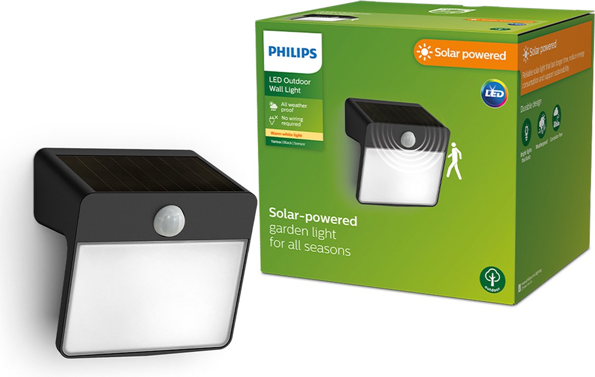 Brico Solar Wandlamp Yarixa Zwart 2,2w Met Sensor