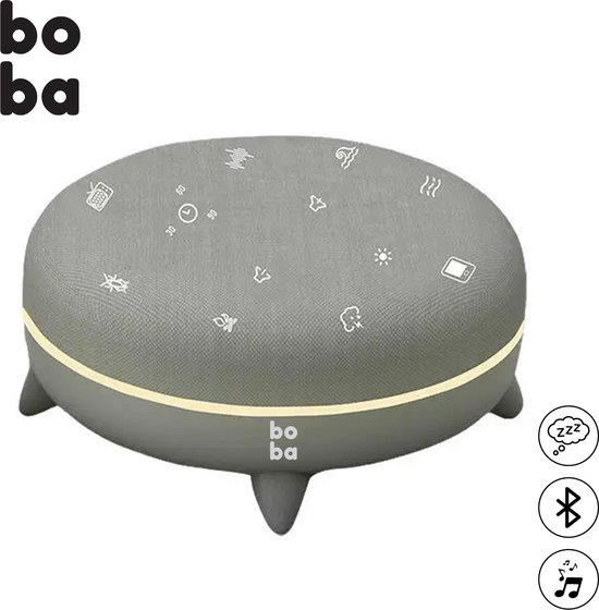 Boba White Noise Machine – Witte Ruis Machine – Slaaphulp Kinderen - Slaaphulp Volwassenen – Slaaptrainer – Met Nachtlampje