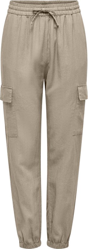 Pantalons femme Only ONLCARO MW LIN PULL-UP CARGO PNT NOOS-taille MX L32