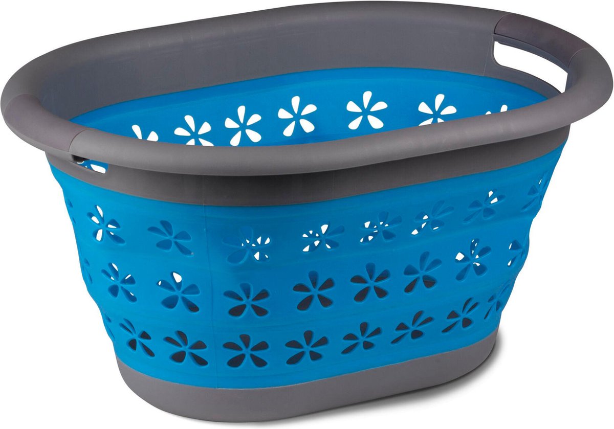 Kampa Opvouwbare Wasmand Opvouwbare Wasmand met Hengsels blauw