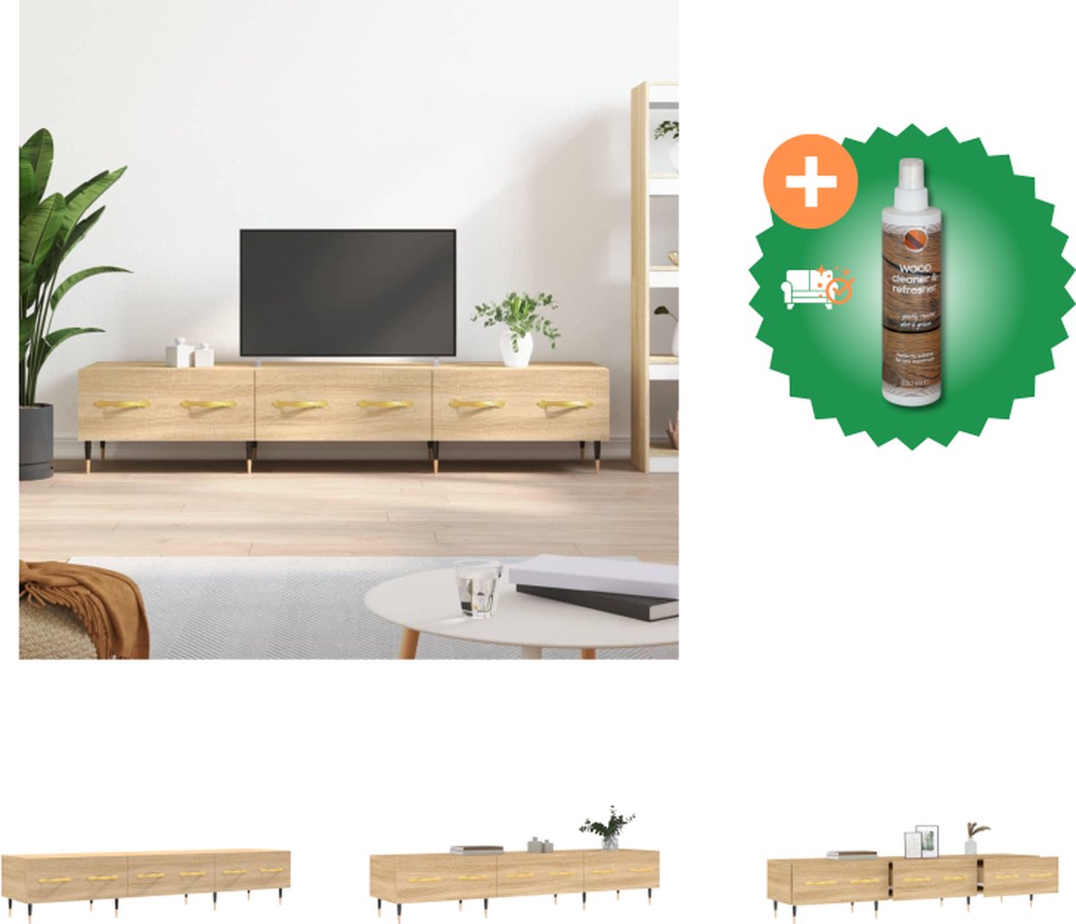 vidaXL TV-kast Zwart 120 x 35 x 40 cm Bewerkt hout